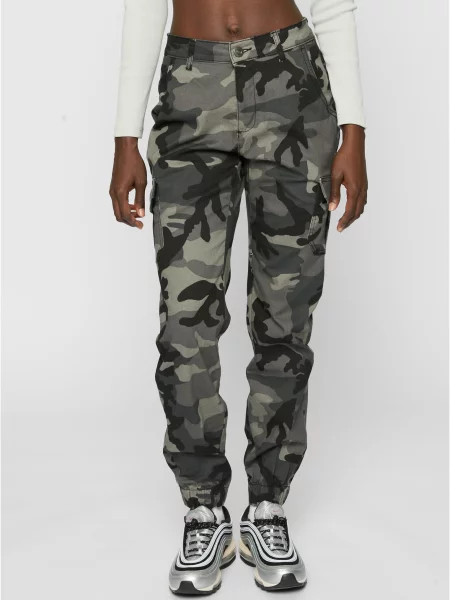 Spodnie cargo Urban Classics z wysoką talią czarne