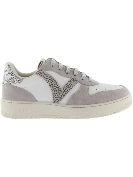 Pantofi Victoria cu imagine cu imprimeu animal print gri