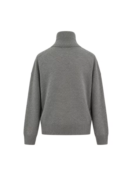 Sweter z golfem Seventy szary