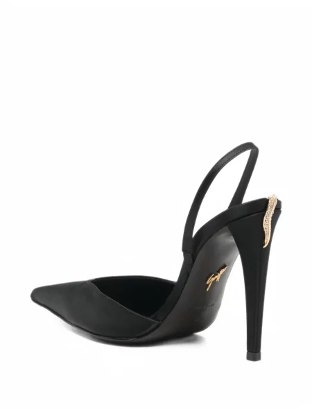 Pantofi cu toc Giuseppe Zanotti slingback negru