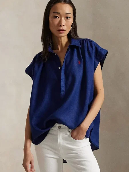 Polo Ralph Lauren Λευκή μπλούζα μπλε