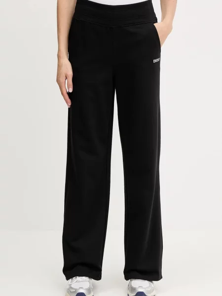 Dkny spodnie dresowe melanżowe czarny