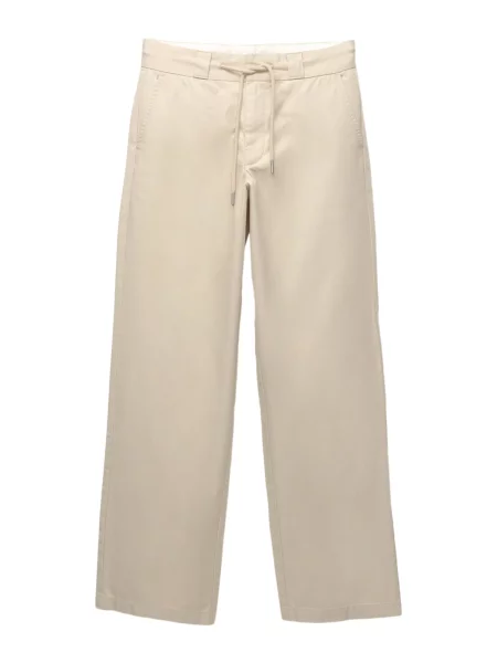 Pull&Bear Chino kalhoty krémová