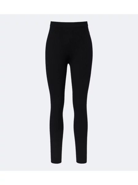 Leggings Yves Salomon de lână negru