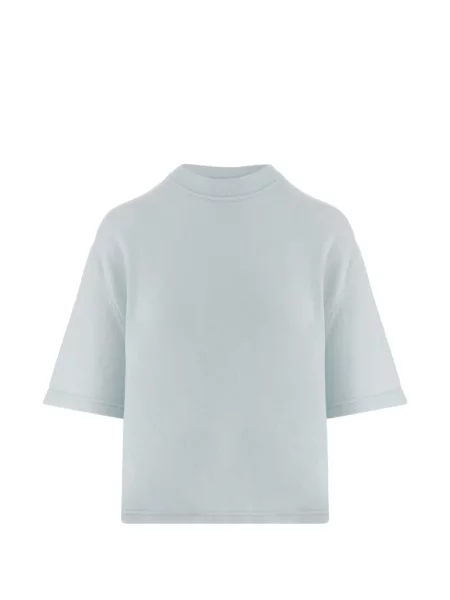 Scurt tricou Sa Su Phi cu decolteu rotund albastru