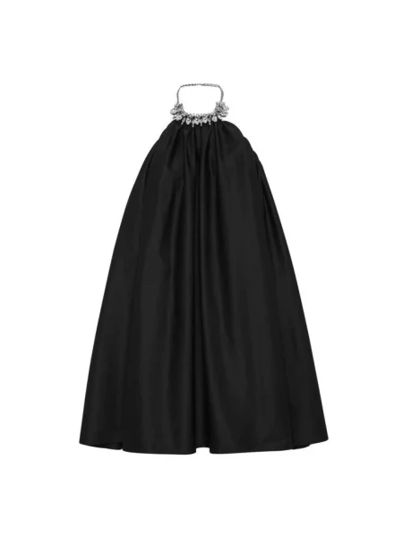 Sukienka Philipp Plein dzwony z dekoltem halter czarna