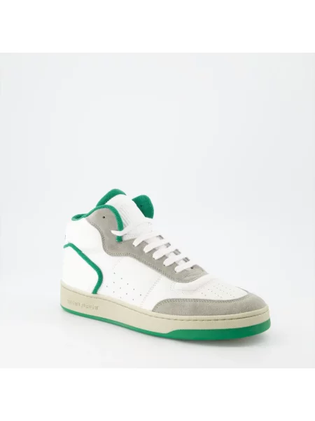 Sneakersy Saint Laurent skórzane zielone