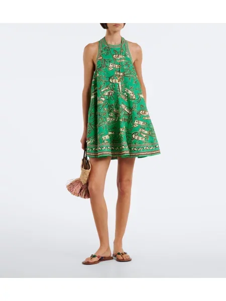 Rochie Alemais de in cu imagine verde