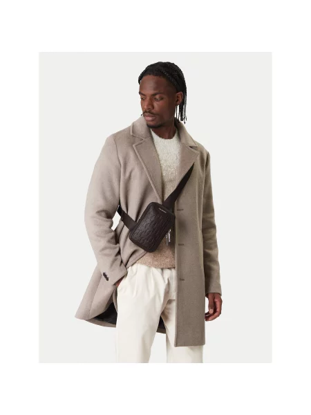 Usnjena torbica za okoli pasu Karl Lagerfeld K/LOOM rjava