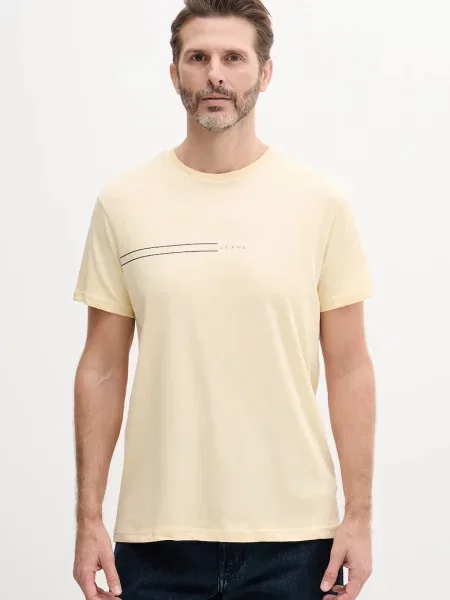 Tommy Jeans t-shirt z nadrukiem żółty
