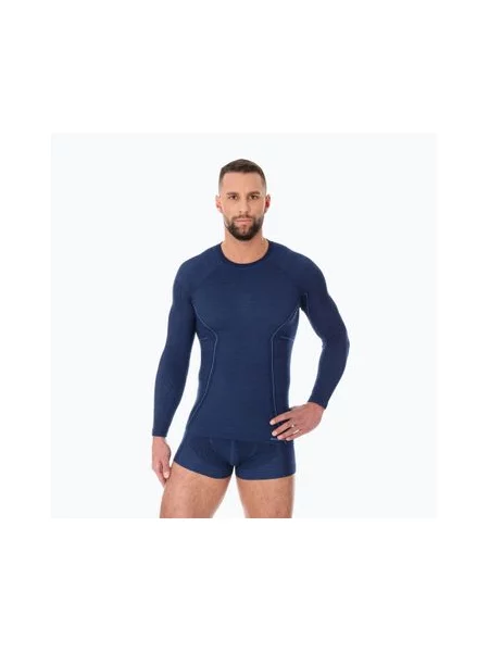 Термокофта Brubeck Active Wool синя