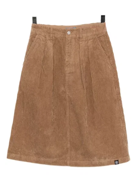 Fustă Sport B. By Agnès B. de catifea cord maro