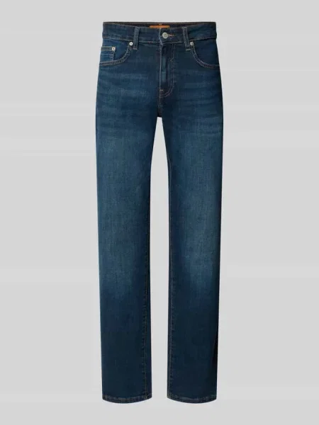 Jeansy o kroju straight fit z mieszanki bawełny model WEFT' Only & Sons niebieskie
