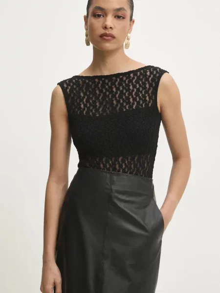 Блуза Answear Lab с десен черно