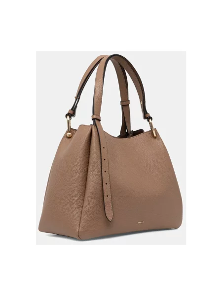 Shopperka Furla skórzana brązowa