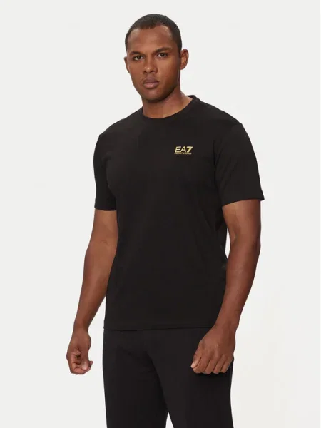 Тениска Ea7 Emporio Armani с принт черно