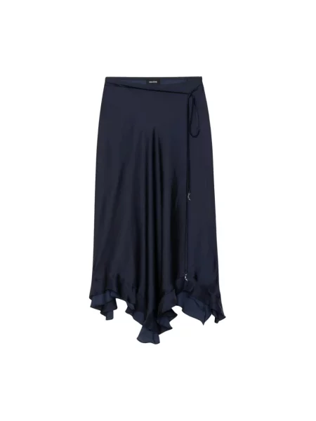 Satynowa spódnica Zadig & Voltaire niebieska