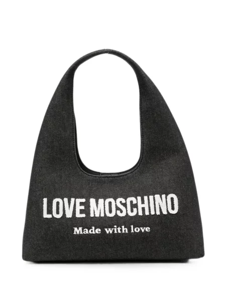 Τσάντα Love Moschino με απλικέ μαύρο