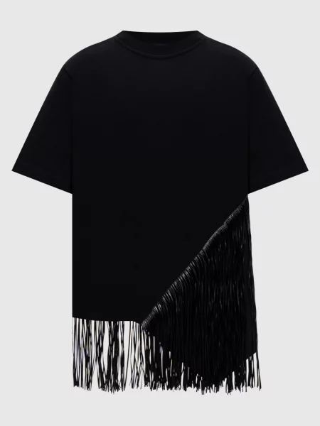Футболка Max Mara Sportmax с бахромой черная