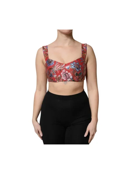 Top Dolce And Gabbana o skróconej długości czerwony