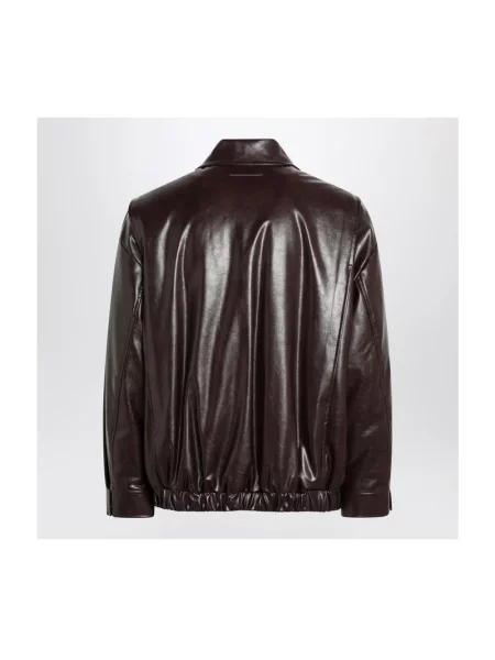 Kurtka skórzana Mm6 Maison Margiela czerwona