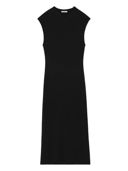 Rochie midi Ami Paris fără mâneci până la genunchi de costum negru
