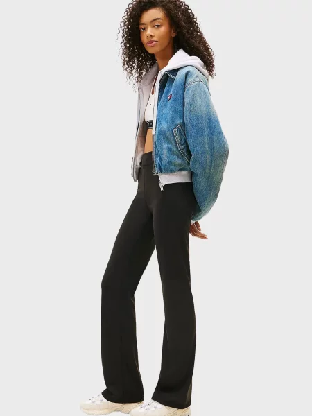 Спортивные штаны Tommy Jeans клеш черные