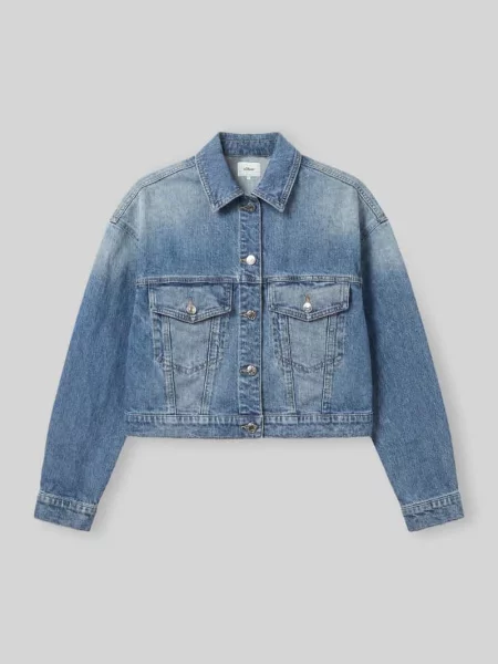 Kurtka jeansowa o kroju relaxed fit z mieszanka bawełny s.Oliver x Heidi Klum S.oliver Red Label niebieska