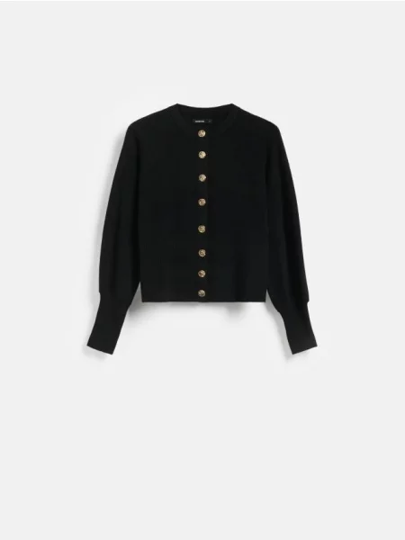 Reserved Cardigan cu decorativi negru