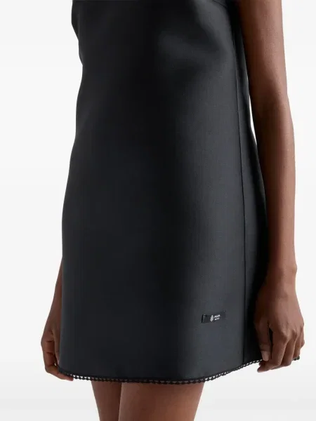 Rochie mini Prada din dantelă de costum negru