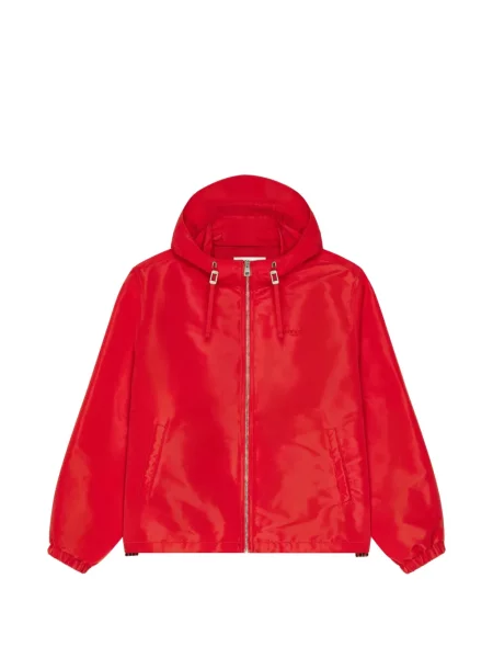 Geacă Givenchy cu glugă cu imagine roșu