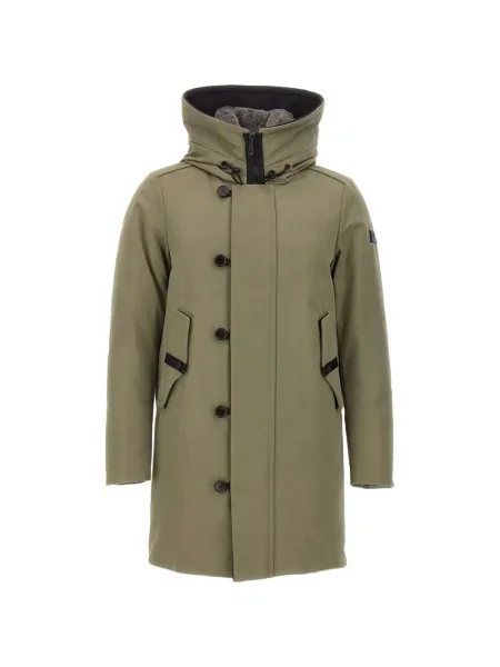 Geacă parka Peuterey cu blană verde