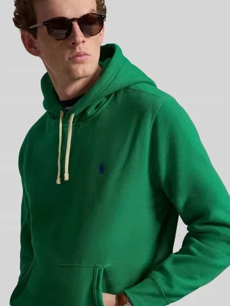 Bluza z kapturem o kroju regular fit z mieszanki bawełny Polo Ralph Lauren zielona