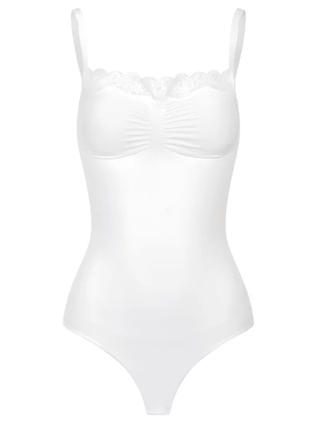 Cfab Alakformáló body Bodysuit Sculpting Shapewear mit Lace' fehér