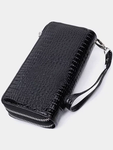 Кожаный клатч St Leather Accessories черный
