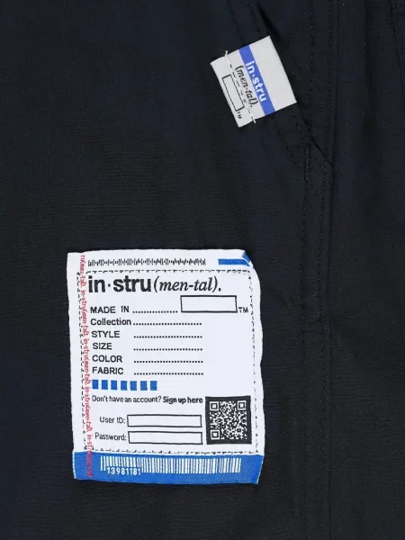 Pantaloni scurți Maison Mihara Yasuhiro cu autograf negru
