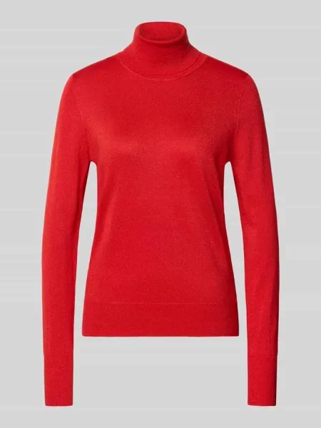 Sweter z golfem o kroju slim fit z prążkowanymi wykończeniami Christian Berg Woman