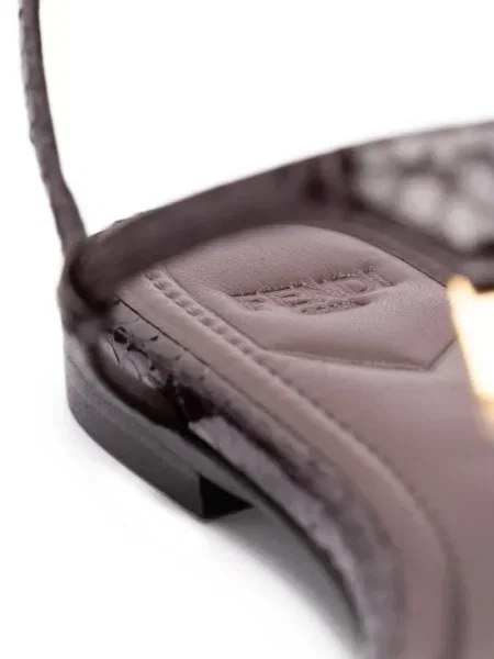 Sandale Fendi fără toc violet