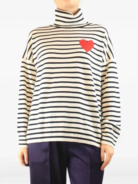 Pulover Chinti & Parker cu motiv cu inimi