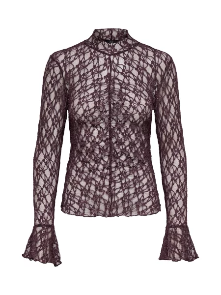 JDY Tricou JDYLALA burgundy roșu