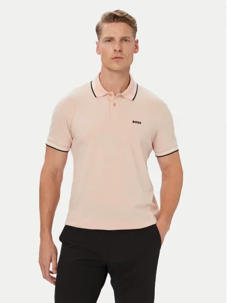 BOSS Tricou polo Paul deschis portocaliu