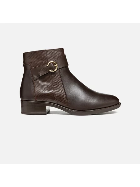 Čevlji do gležnjev Geox obrezano rjava