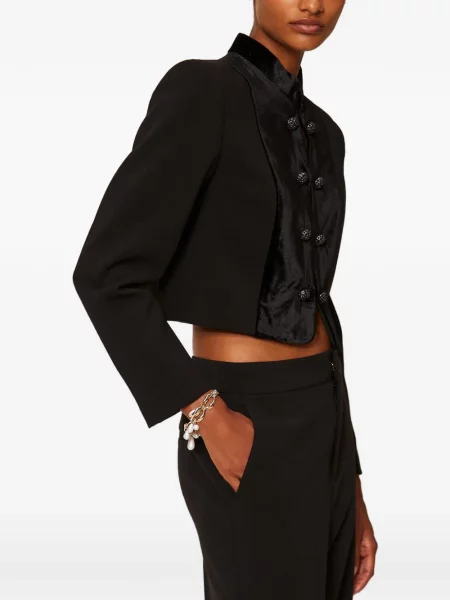 Geacă Twinset de catifea negru