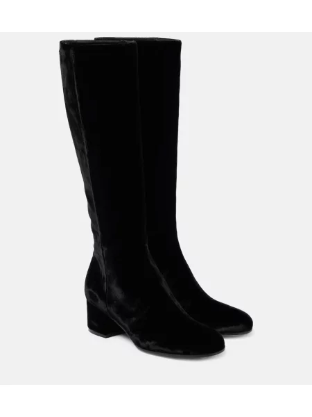 Cizme Gianvito Rossi de catifea negru
