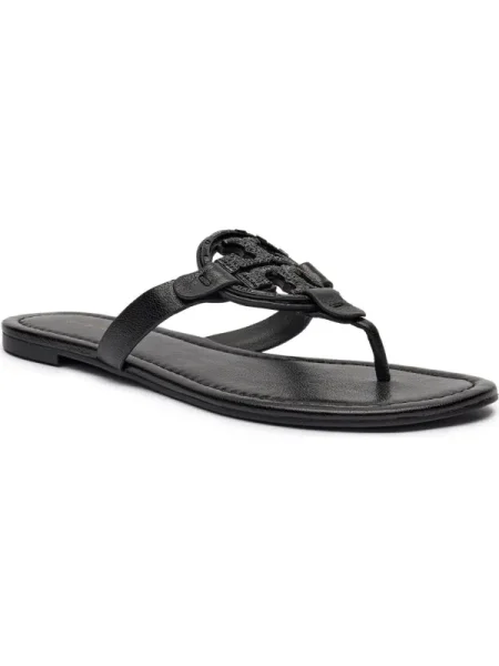 Șlapi Tory Burch din piele negru