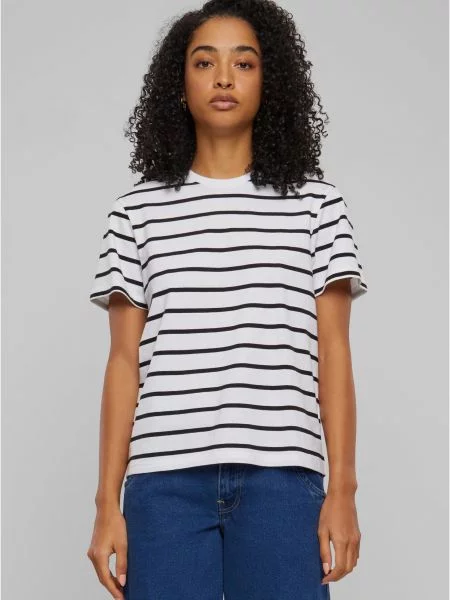 Tricou Urban Classics cu dungi alb