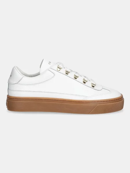 Kožené tenisky Furla Enjoy Lace-Up Sneaker biela