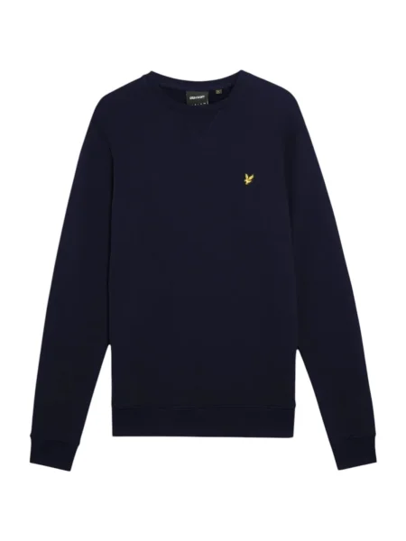 Mikina bez kapucne Lyle & Scott s okrúhlym výstrihom modrá