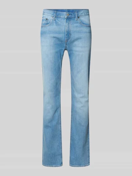 Jeansy o kroju straight fit z Bawełny Hugo Blue