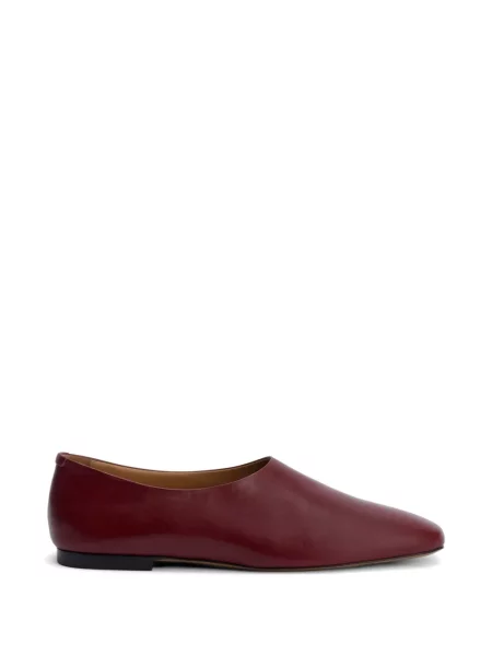 Balerini Jil Sander din piele roșu